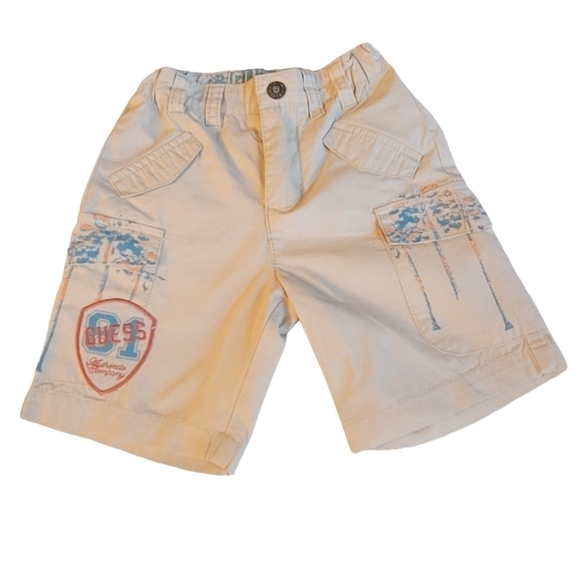 Guess Kid's Khaki Adjustable Waistband Shorts - Picture 1 of 8